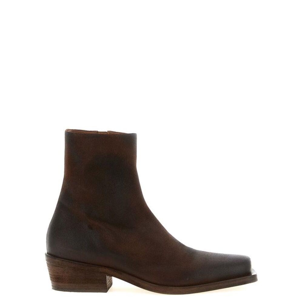 Marsell Brown Calfskin Ankle Men's Boots